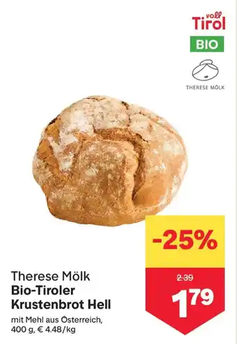 MPreis Therese Mölk Bio-Krustenbrot Angebot