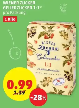 PENNY Wiener Zucker Gelierzucker 1 Kilo Angebot
