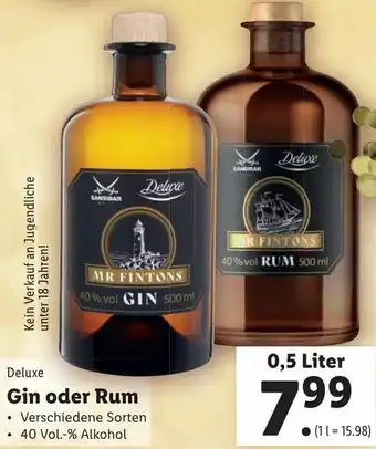 Lidl Gin Oder Rum 0,5 Liter Angebot