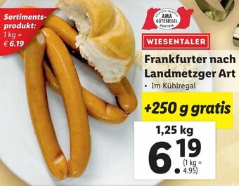 Lidl Frankfurter Nach Landmetzger Art 1,25kg Angebot