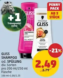 PENNY Gliss shampoo od. spülung Angebot