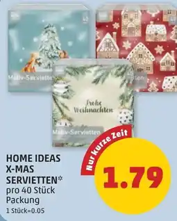 PENNY Home ideas x-mas servietten Angebot
