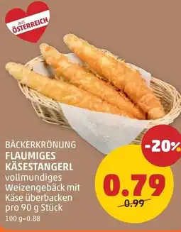 PENNY Bäckerkrönung flaumiges käsestangerl Angebot