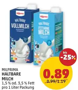 PENNY Milprima haltbare milch Angebot