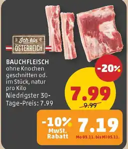 PENNY Bauchfleisch Angebot