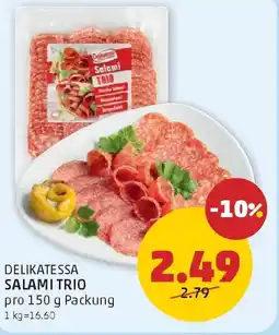 PENNY Delikatessa salami trio Angebot