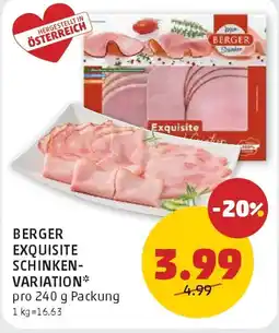 PENNY Berger exquisite schinken- variation Angebot
