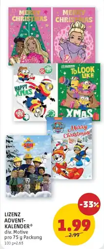 PENNY Lizenz advent- kalender Angebot