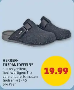 PENNY Herren- filzpantoffeln Angebot