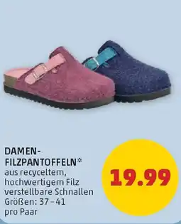PENNY Damen- filzpantoffeln Angebot
