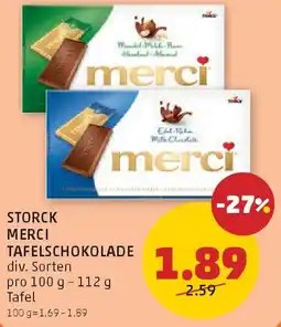 PENNY Storck merci tafelschokolade Angebot