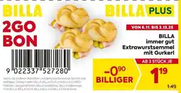 Billa Billa immer gut extrawurstsemmel mit gurkerl Angebot