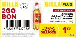 Billa Almdudler Original, Zuckerfrei od. Spezi Cola Mix Angebot