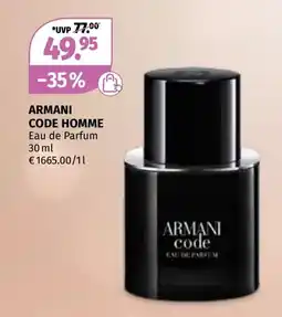 Müller Armani code homme Angebot