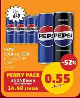 PENNY PEPSI COLA od. ZERO Angebot