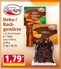 Norma Deko-/Backgewürze Angebot