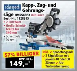 Norma Kapp-, Zug- und Gehrungssäge HM254SPX mit Laser Angebot