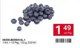 Transgourmet Heidelbeeren kl.1 Angebot