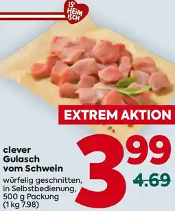 Billa clever Gulasch vom Schwein Angebot
