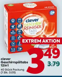 Billa clever Geschirrspültabs 12in1 Angebot