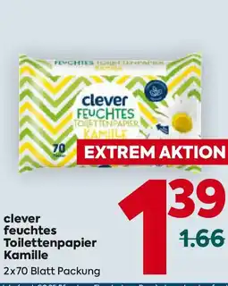 Billa clever feuchtes Toilettenpapier Kamille Angebot