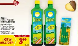 Billa Rapso reines Rapsöl mit Beutelclips Angebot