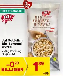 Billa Ja! Natürlich Bio-Semmel- würfel Angebot