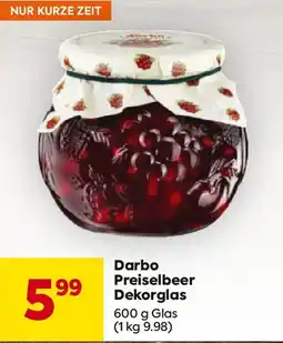 Billa Darbo Preiselbeer Dekorglas Angebot