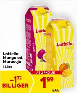Billa Lattella Mango od. Maracuja Angebot