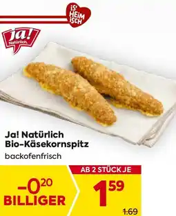 Billa Ja! Natürlich Bio-Käsekornspitz Angebot