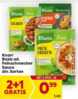 Billa Knorr Basis od. Feinschmecker Sauce Angebot