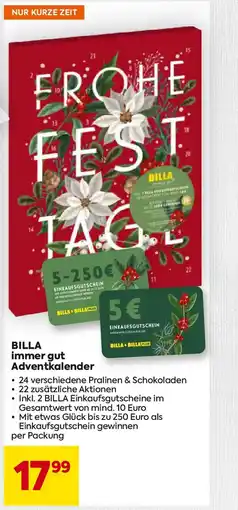 Billa Billa immer gut adventkalender Angebot