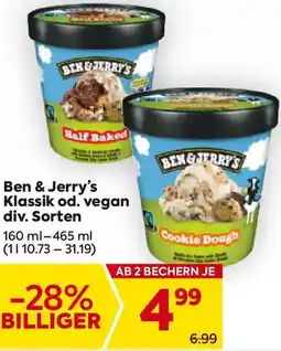Billa Ben & Jerry's Klassik od. vegan Angebot