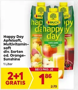 Billa Happy Day Apfelsaft, Multivitaminsaft Angebot