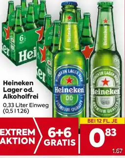 Billa Heineken Lager od. Alkoholfrei Angebot