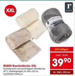 Interspar RUBIN Kuscheldecke XXL Angebot