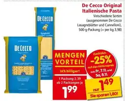 Interspar De Cecco Original Italienische Pasta Angebot