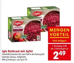 Interspar Iglo Rotkraut mit Apfel Angebot