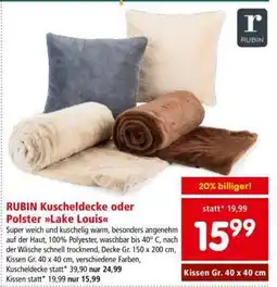 Interspar RUBIN Kuscheldecke oder Polster Lake Louis Angebot