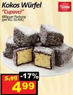 Wurstico Kokos Würfel "Cupavci" Angebot