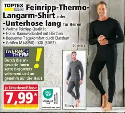 Norma Feinripp-Thermo- Langarm-Shirt oder -Unterhose lang für Herren Angebot