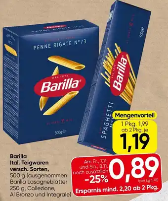 Barilla Ital. Teigwaren versch. Sorten,