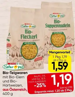 Spar Bio-Teigwaren Angebot