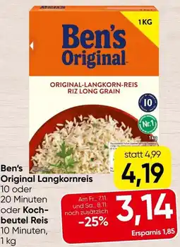 Spar Ben's Original Langkornreis Angebot