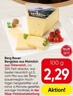 Spar Berg Bauer Bergkäse aus Maimilch Angebot