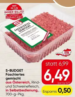 Spar S-BUDGET Faschiertes gemischt Angebot