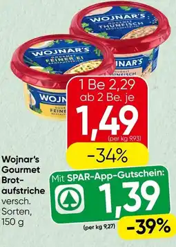 Spar Wojnar's Gourmet Brot- aufstriche Angebot