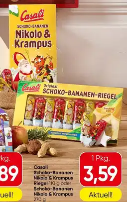 Spar Casali Schoko-Bananen Nikolo & Krampus Riegel oder Schoko-Bananen Nikolo & Krampus Angebot