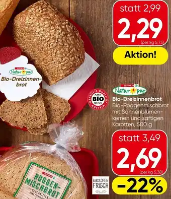 Spar Bio-Dreizinnenbrot Angebot