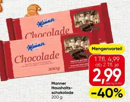 Spar Manner Haushalts- schokolade Angebot